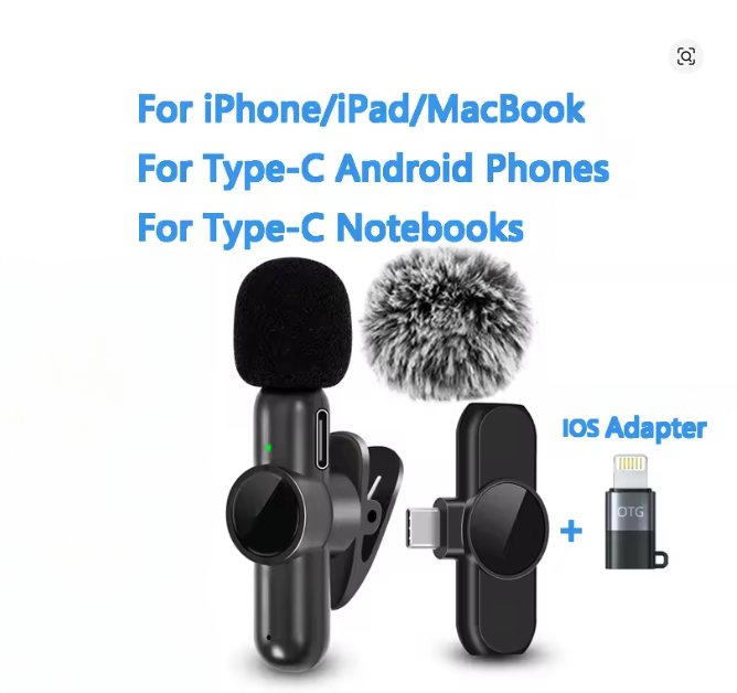 Mini Wireless Recording Microphone with Clip 2 Mics Set - Image 11