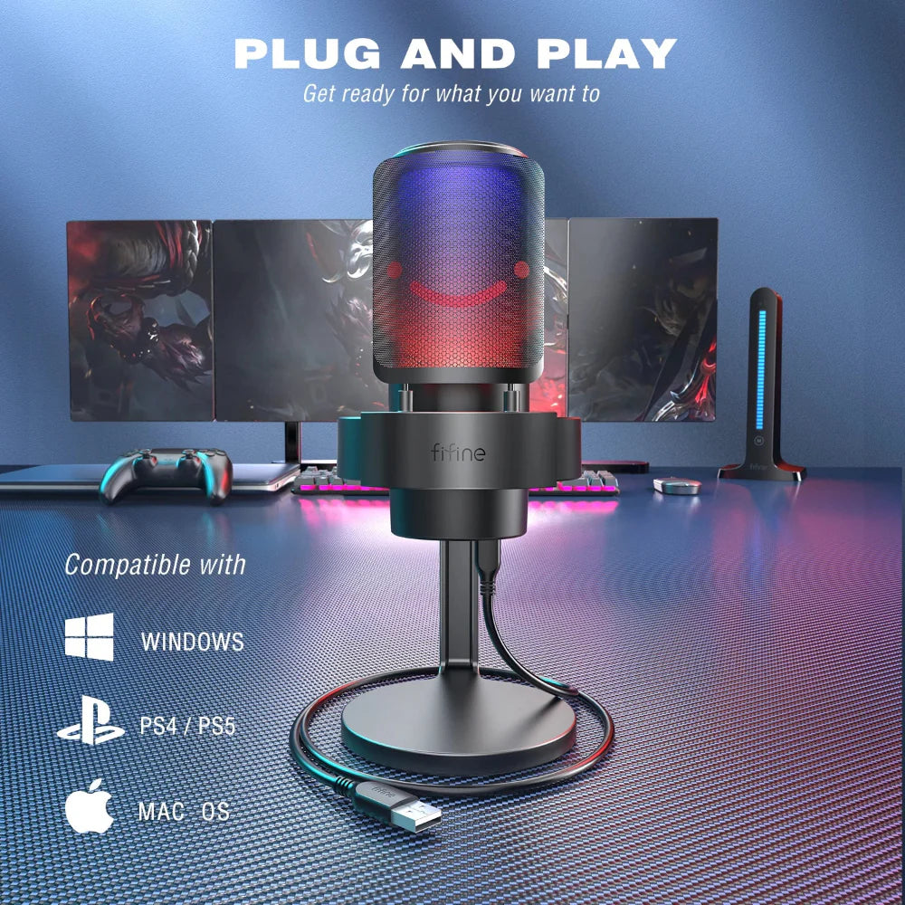 High Quality RGB One Touch Mute Gaming Microphone - Image 4