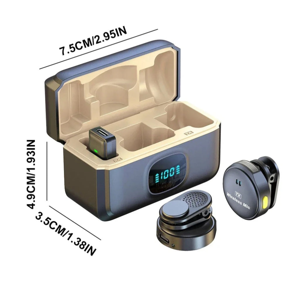 Duo Wireless Button Mag Mic with Charging Case - Image 10