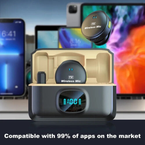 Duo Wireless Button Mag Mic with Charging Case