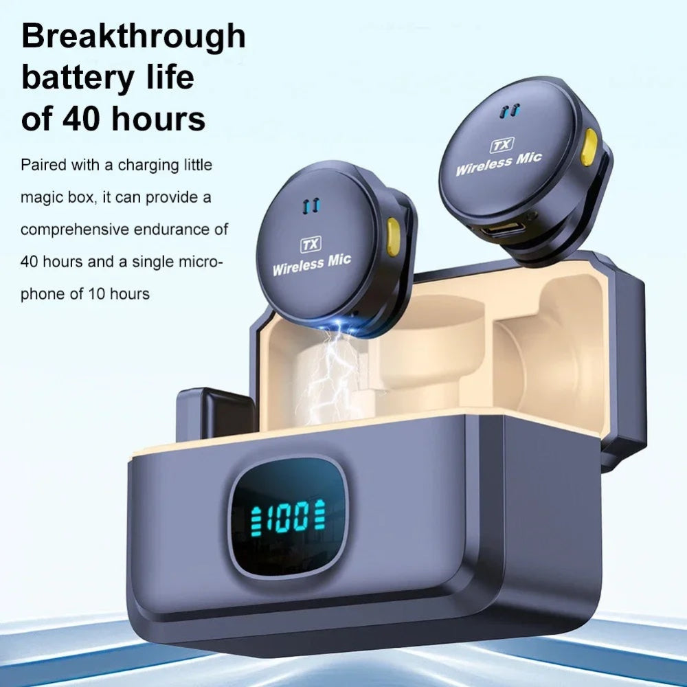 Duo Wireless Button Mag Mic with Charging Case - Image 5