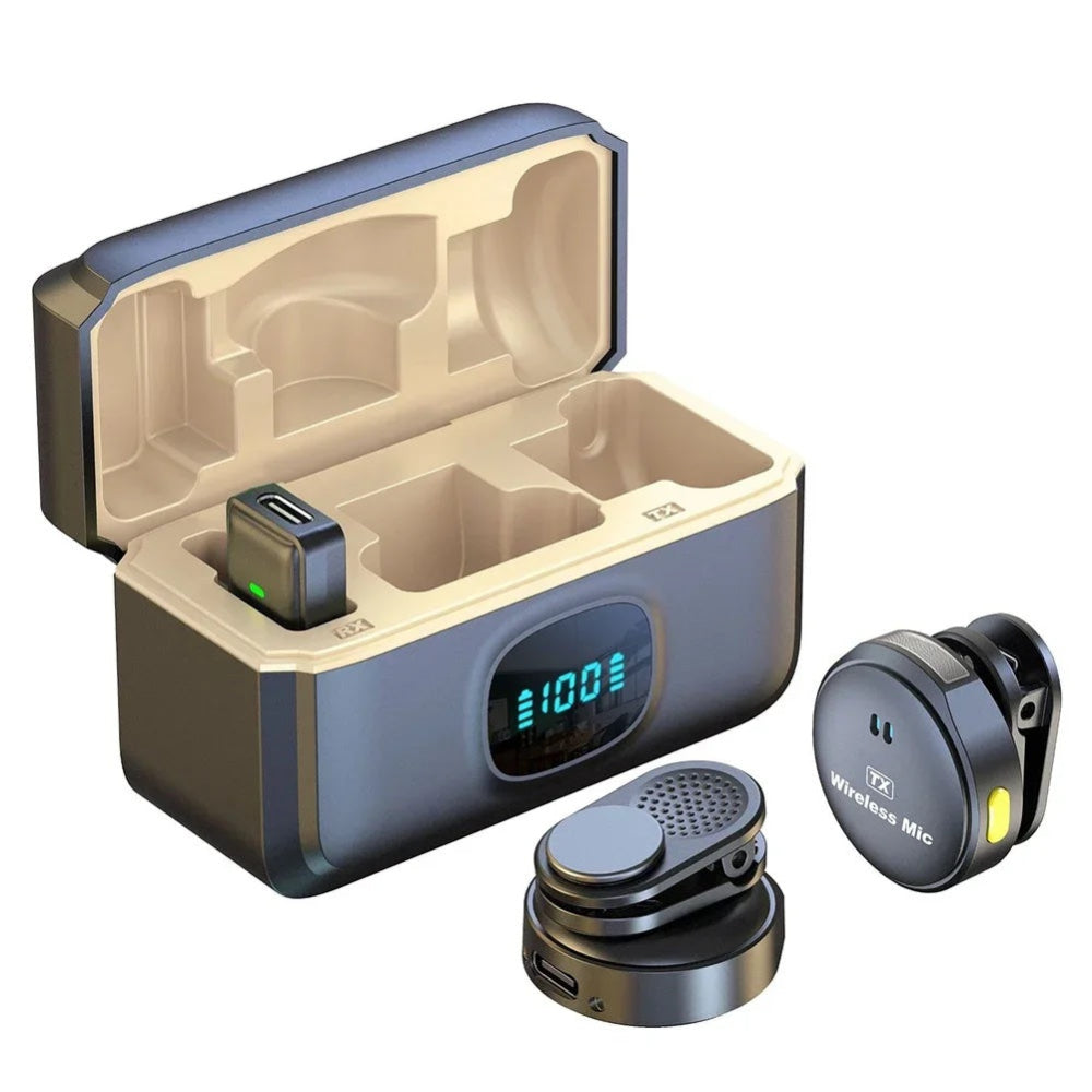 Duo Wireless Button Mag Mic with Charging Case - Image 2