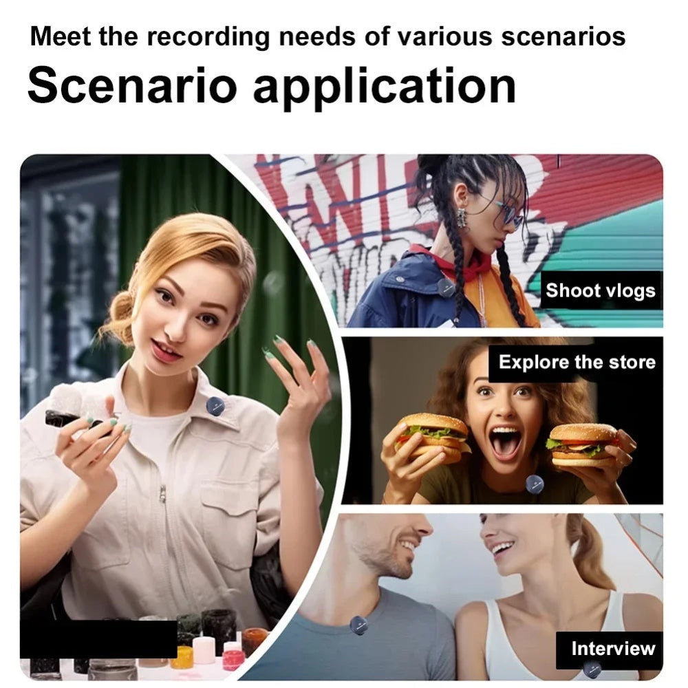 Duo Wireless Button Mag Mic with Charging Case - Image 8